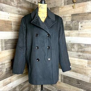 Calvin Klein double breasted wool cashmere pea coat